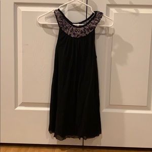 Black and cheetah tank top